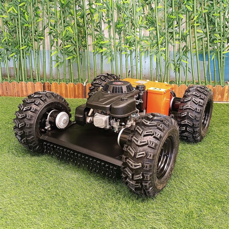 Loncin 224cc 휘발유 엔진 원격 조작 휠 잔디 깎는 사람이 자란 땅을위한 토지를위한 잔디 깎는 기계
